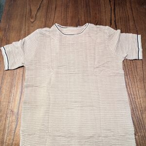 Men's Beige Textured Shirt